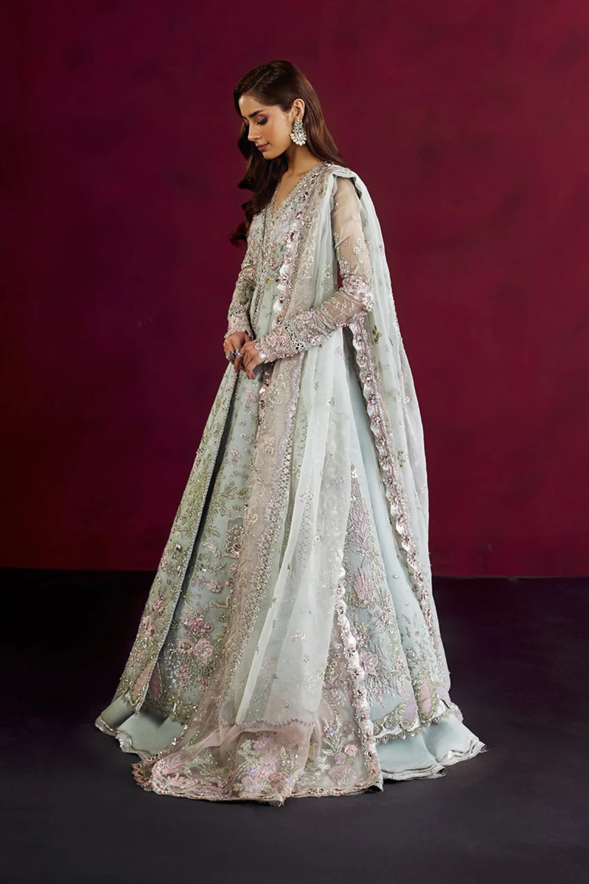 Republic - Aqua Blue pakistani fashion outfit in blue, aqua tones.